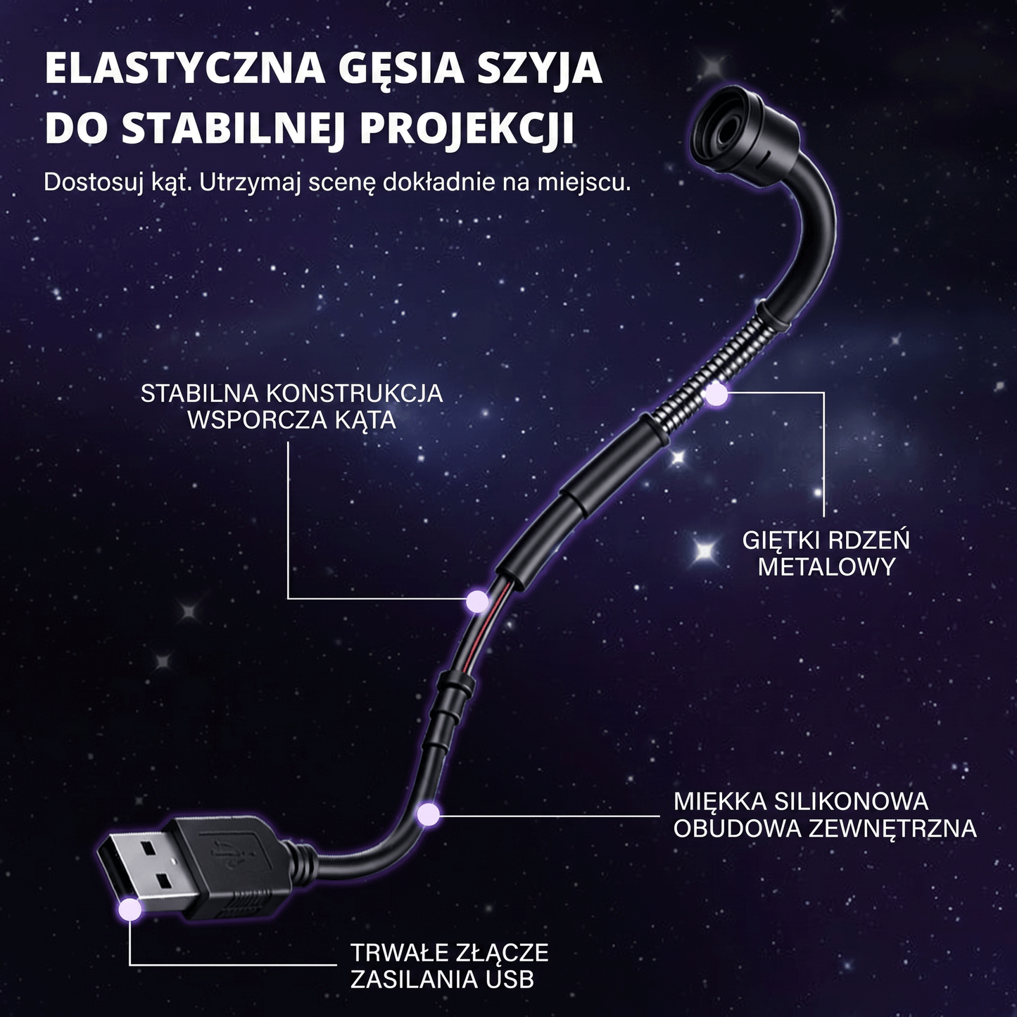 PKNEW® 🦄 INTELIGENTNY PROJEKTOR HD NOWEJ GENERACJI – Dynamiczny Holograficzny Projektor Nocny 5D 💎