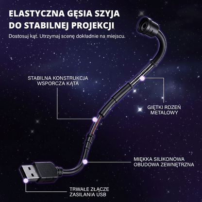 PKNEW® 🦄 INTELIGENTNY PROJEKTOR HD NOWEJ GENERACJI – Dynamiczny Holograficzny Projektor Nocny 5D 💎