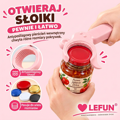 LEFUN® Otwieracz 4w1 👑 – Otwórz każde wieczko bez zbędnego wysiłku 💎