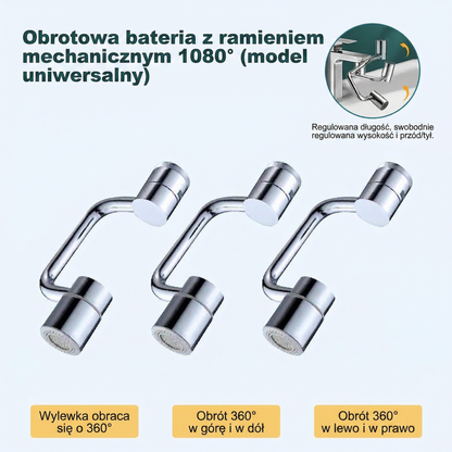 🔥🔥Uniwersalny perlator do kranu 1080° – Dwa tryby i pełna kontrola kąta