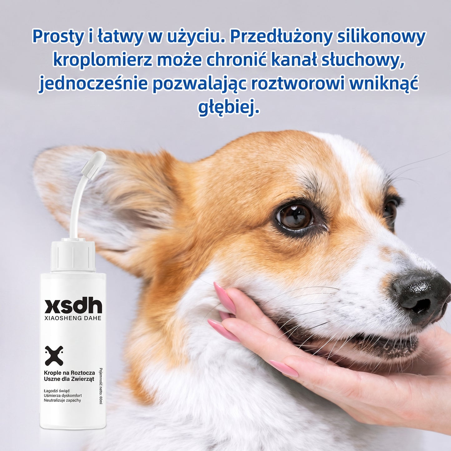 𝐏𝐊𝐍𝐄𝐖® Łagodny płyn do czyszczenia uszu zwierząt | Bezzapachowe czyszczenie dla psów i kotów