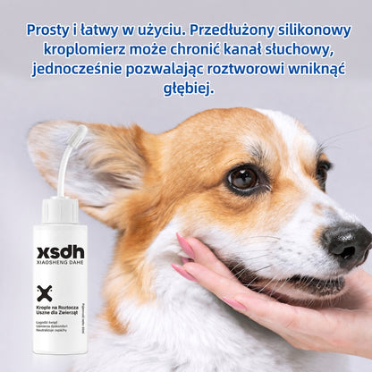 𝐏𝐊𝐍𝐄𝐖® Łagodny płyn do czyszczenia uszu zwierząt | Bezzapachowe czyszczenie dla psów i kotów