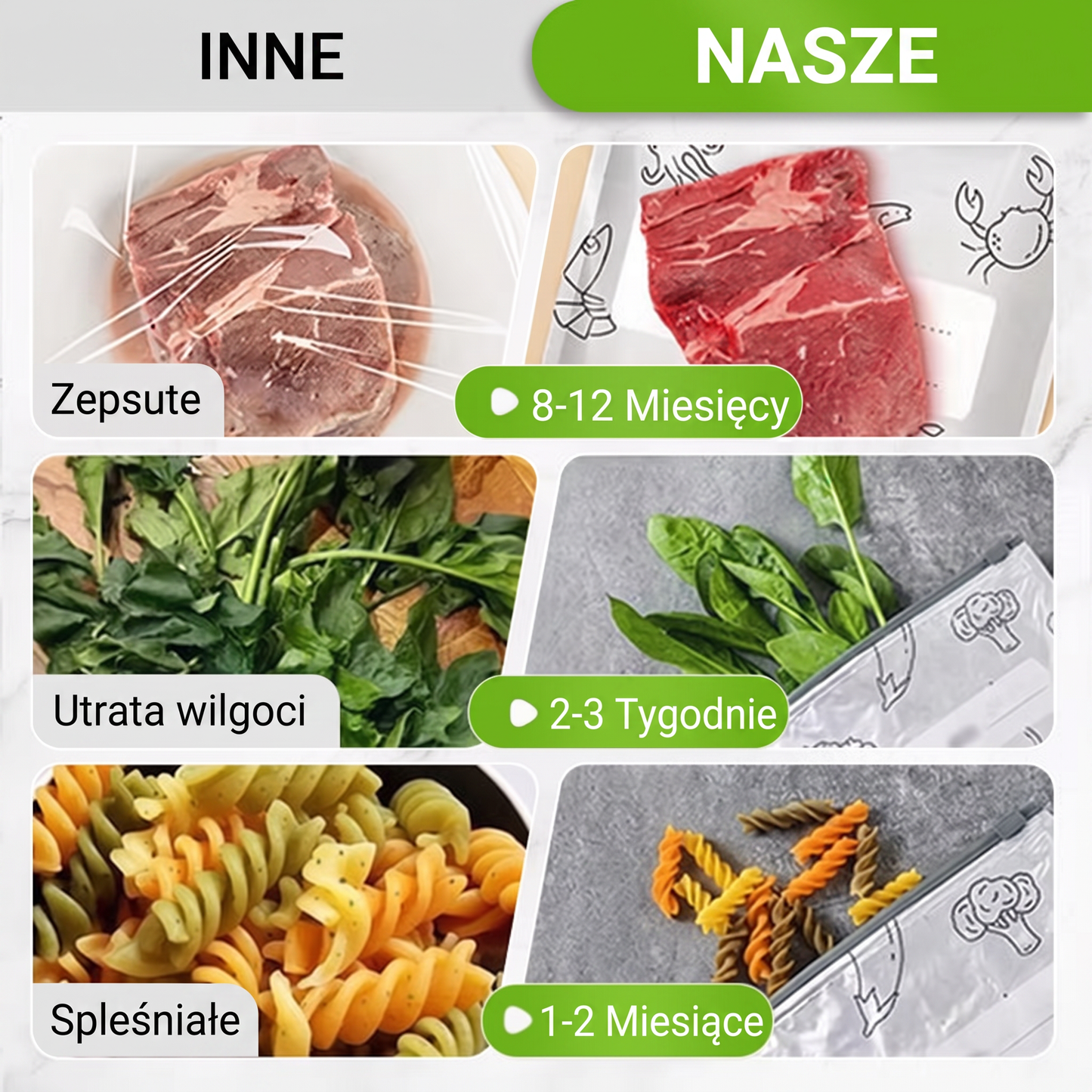 OFERTA LIMITOWANA: 70% ZNIŻKI! 🍗 🥦 Wielorazowe zamykane woreczki z folii aluminiowej 💎