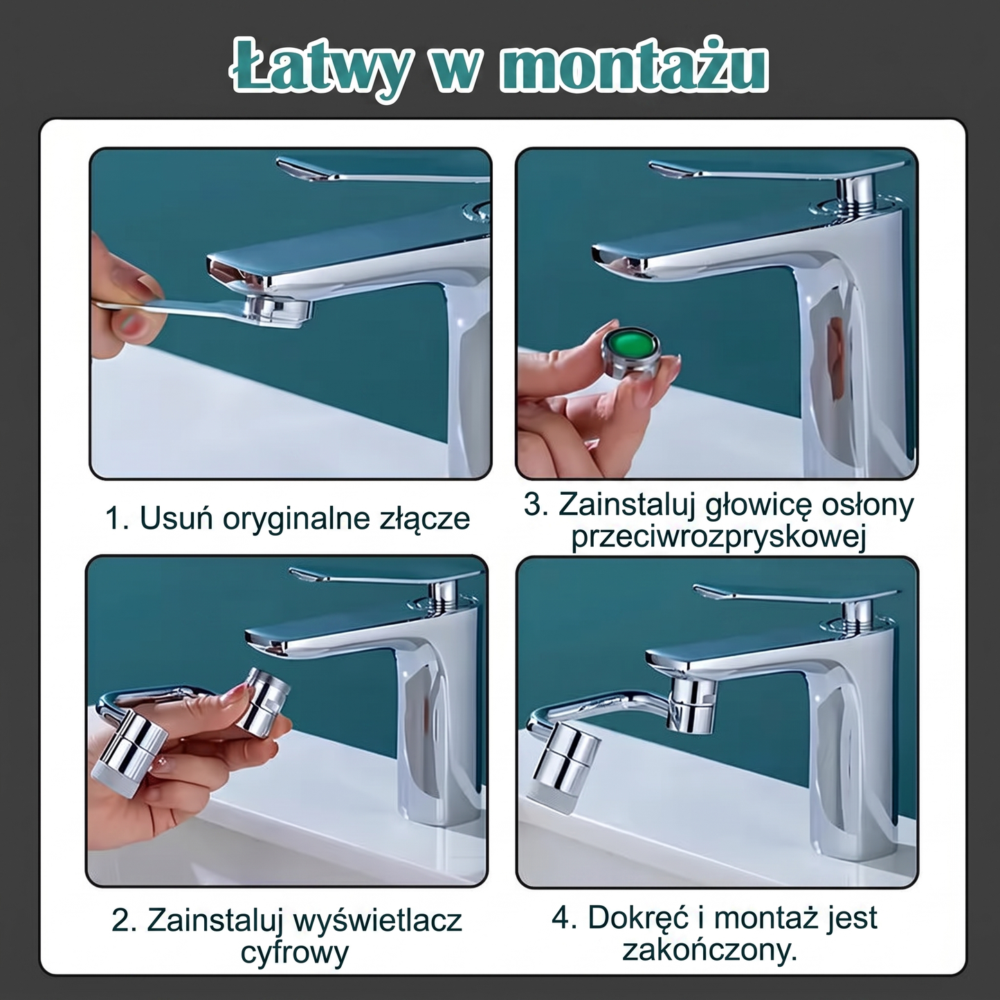 🔥🔥Uniwersalny perlator do kranu 1080° – Dwa tryby i pełna kontrola kąta