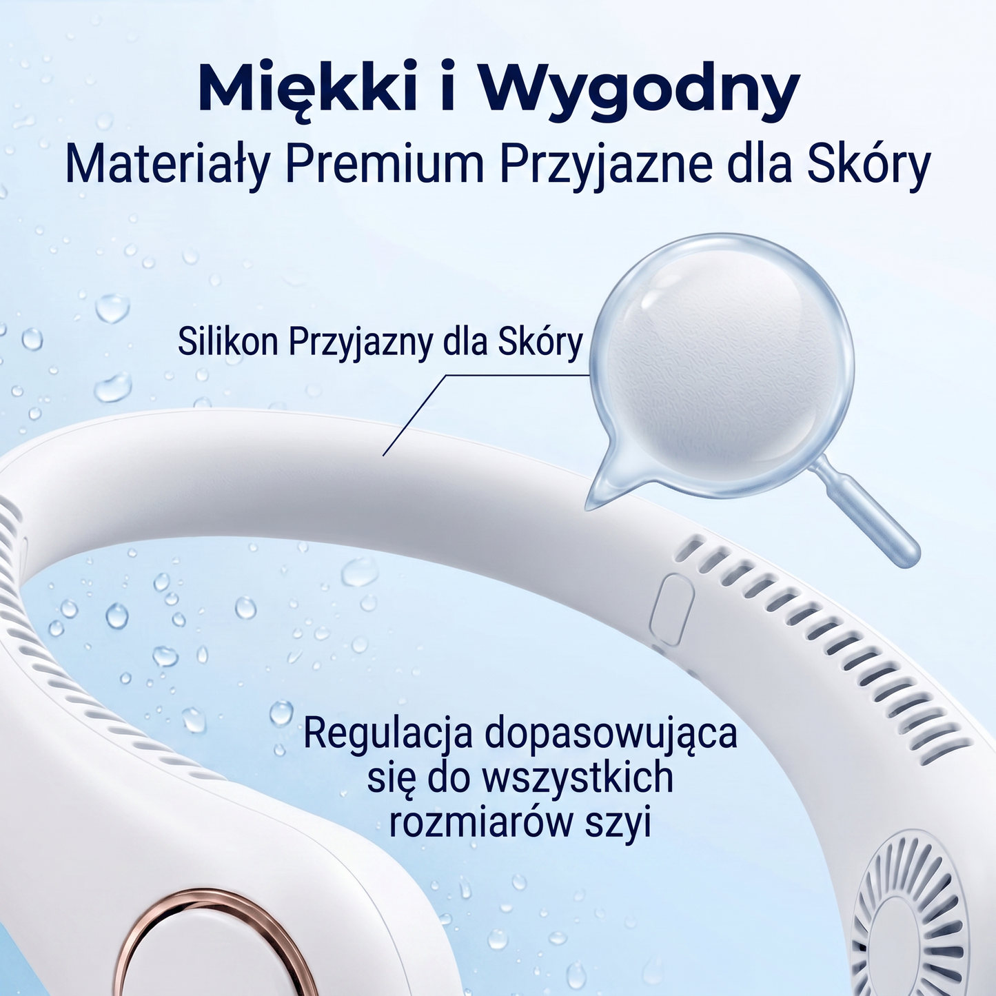🔥🔥Przenośny wentylator na szyję PKNEW®, bezłopatkowy wentylator osobisty, chłodzenie typu hands-free do użytku na zewnątrz i w biurze