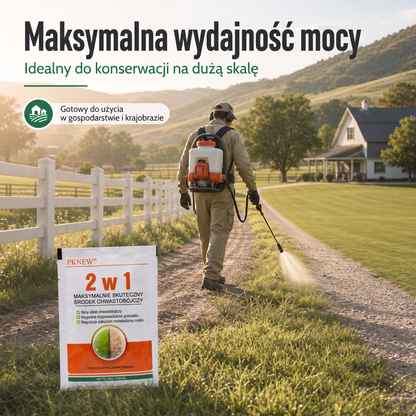 PKNEW® Granulowany środek chwastobójczy 2 w 1 Max Power 👑 – widoczny efekt już po 6 godzinach, łatwe rozpuszczanie w wodzie i precyzyjne stosowanie na fugi, ścieżki, ogrodzenia oraz powierzchnie żwirowe 💎