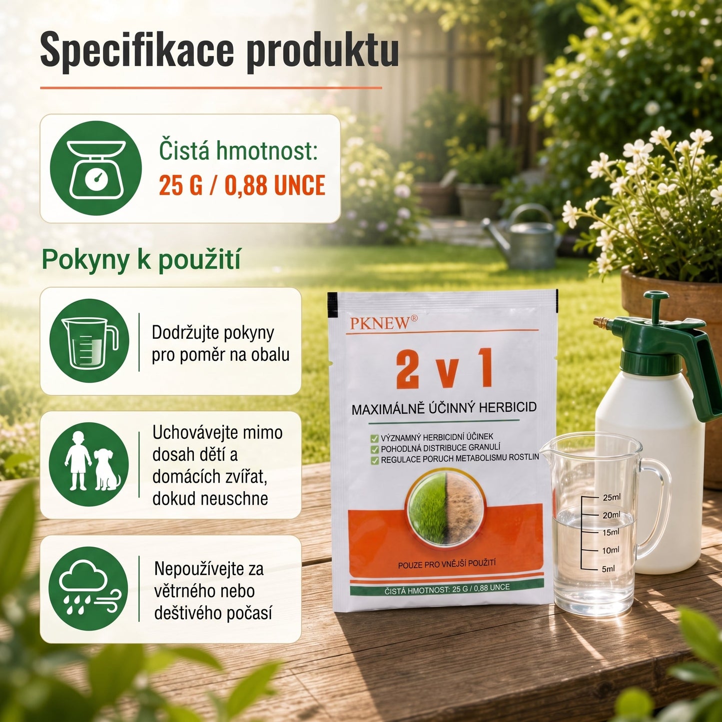 PKNEW® Granulowany środek chwastobójczy 2 w 1 Max Power 👑 – widoczny efekt już po 6 godzinach, łatwe rozpuszczanie w wodzie i precyzyjne stosowanie na fugi, ścieżki, ogrodzenia oraz powierzchnie żwirowe 💎