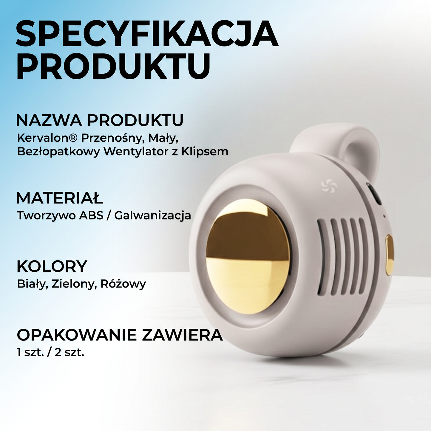 🔥🔥PKNEW® Przenośny Mini Wentylator Bezłopatkowy z Klipsem