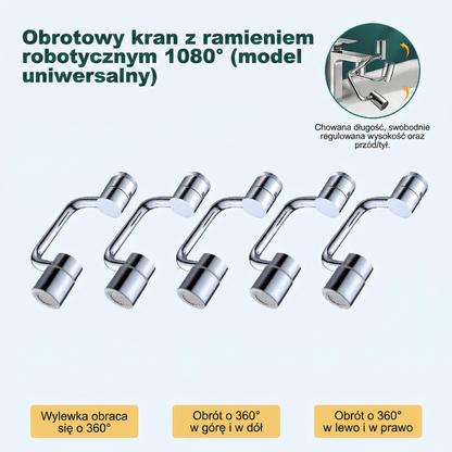 🔥🔥Uniwersalny perlator do kranu 1080° – Dwa tryby i pełna kontrola kąta