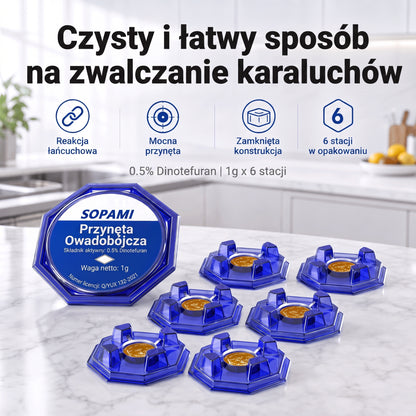 PKNEW® 🪳 Inteligentna stacja z przynętą na karaluchy o działaniu łańcuchowym 🛡️ – dociera do ukrytych gniazd, pomaga zlikwidować całą kolonię i chroni dom nawet przez 2 lata 💎