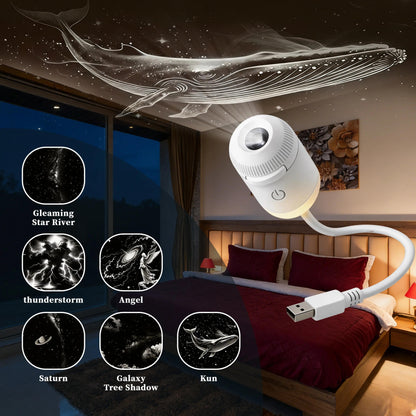🌈PKNEW® NEXT-GEN SMART PROJECTION HD Smart Dynamic 5D Holographic Night Light Projector🌌