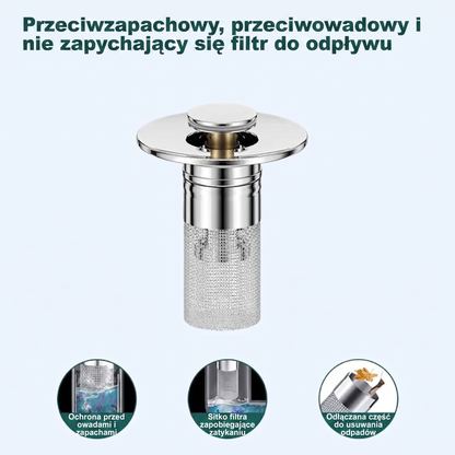 🔥🔥Ostatni dzień promocji – 49% taniej👑Otwierany sitko do odpływu zlewu – 🛀Usuwa nieprzyjemne zapachy i zapobiega zatkaniu