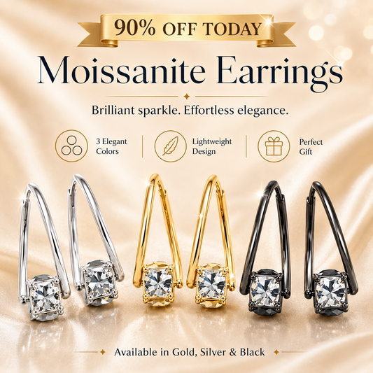 🌈 LAST DAY 90% OFF | 1-Carat "Dancing" Moissanite Earrings – Comfort & Sparkle You Deserve 💎