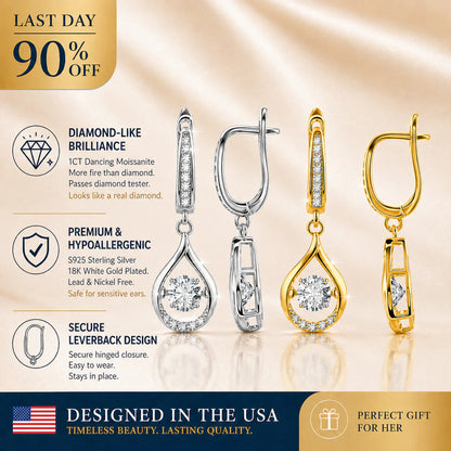 Extra 30% off on sale items | 1-Carat "Dancing" Moissanite Earrings – The Pure S925 Comfort & Sparkle You Deserve 💎