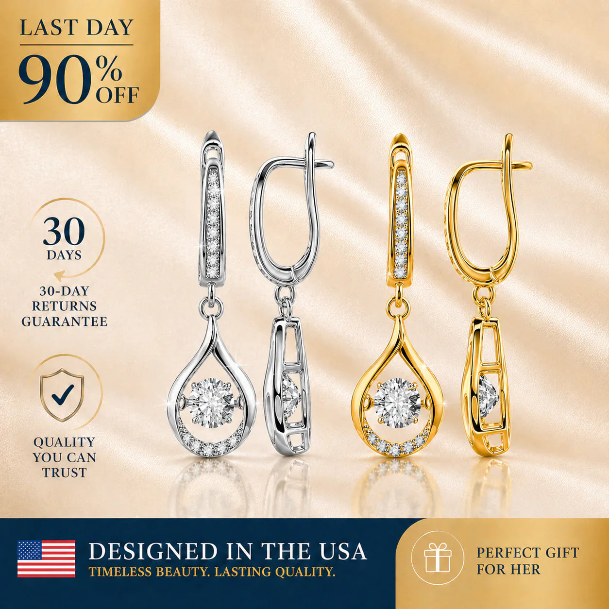 Extra 30% off on sale items | 1-Carat "Dancing" Moissanite Earrings – The Pure S925 Comfort & Sparkle You Deserve 💎