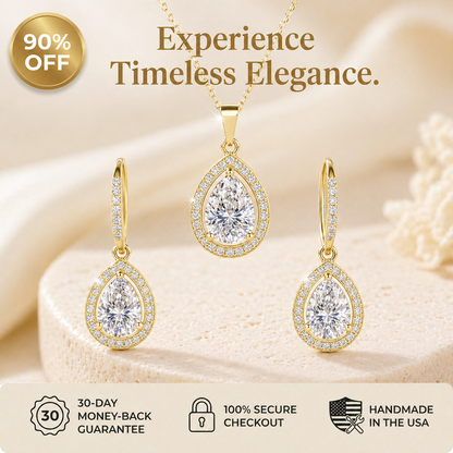 🔥 90% OFF TODAY: Experience Timeless Brilliance: The Flawless Lab-Grown Teardrop Set That Baffles Jewelers.💎
