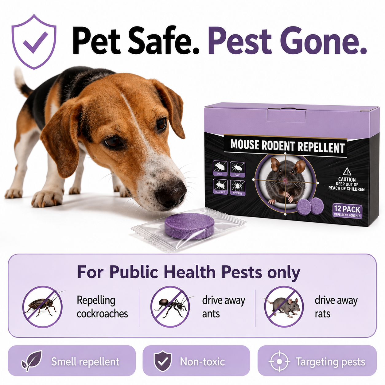 12-Pack Rodent Repellent Balls for Home Kitchen Effective Pest Control Solution