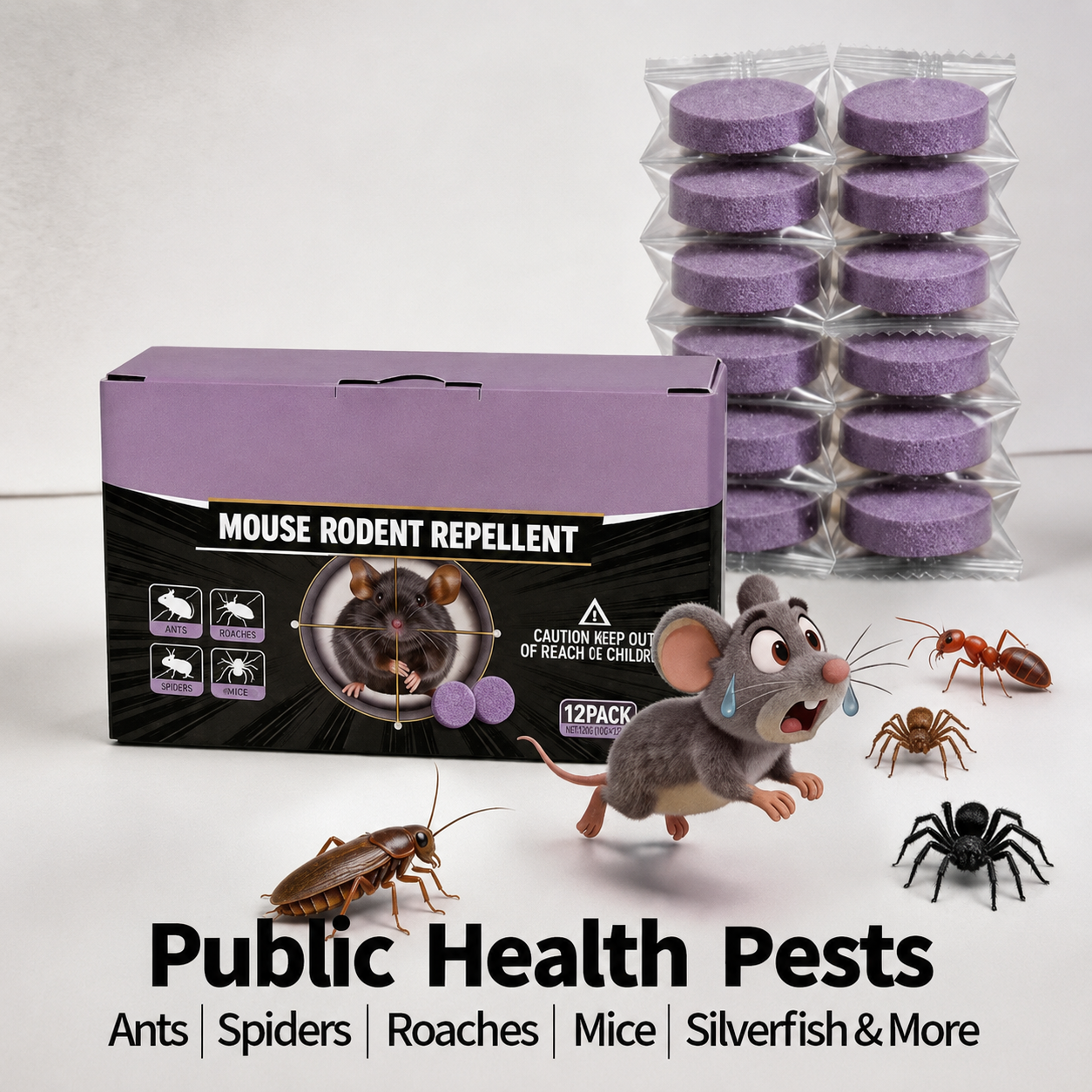 12-Pack Rodent Repellent Balls for Home Kitchen Effective Pest Control Solution