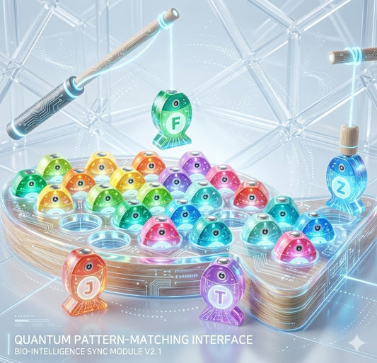 Toddler Wooden Montessori Fishing Toy - Alphabet Number Sorting & Early Education Learning Game