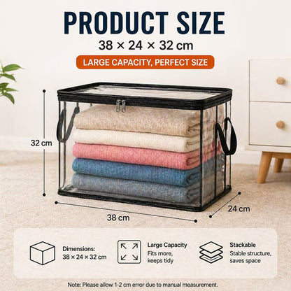 ⏰🔥LIMITED TIME 40% OFF! 🏠 Transparent Large-Capacity Dustproof & Moisture-Proof Storage Bag – Perfect for Clothes, Toys, Books & More ✨