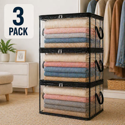 ⏰🔥LIMITED TIME 40% OFF! 🏠 Transparent Large-Capacity Dustproof & Moisture-Proof Storage Bag – Perfect for Clothes, Toys, Books & More ✨