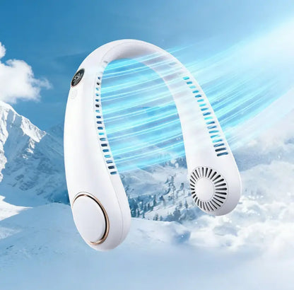 PKNEW® Portable Neck Fan, Bladeless Wearable Personal Fan, Hands-Free Cooling for Outdoor & Office