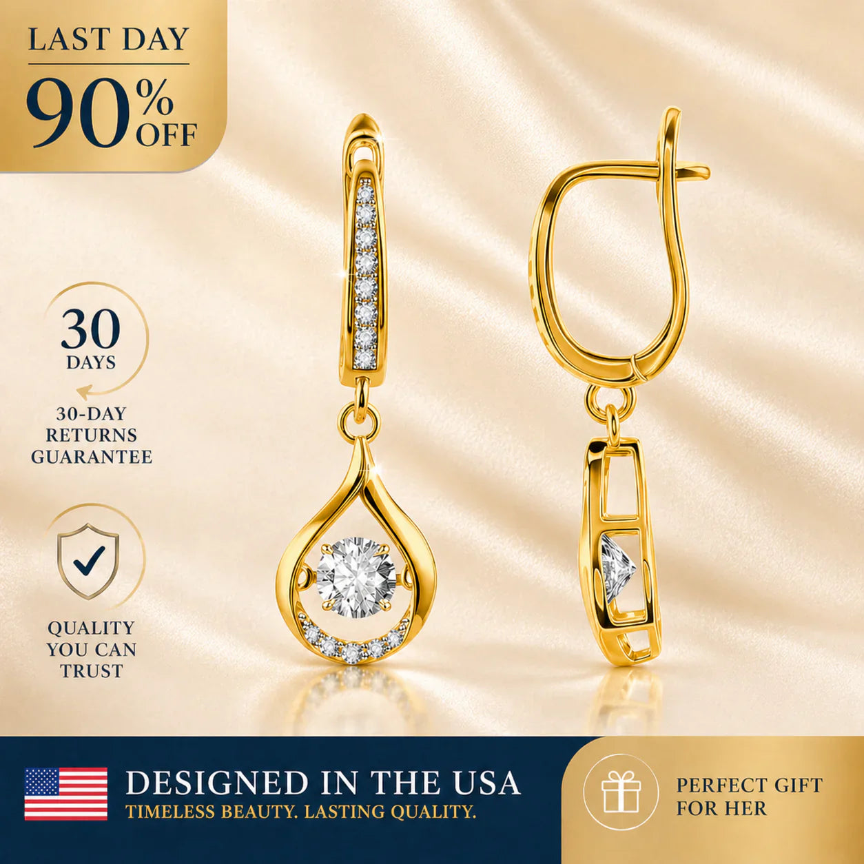 Extra 30% off on sale items | 1-Carat "Dancing" Moissanite Earrings – The Pure S925 Comfort & Sparkle You Deserve 💎
