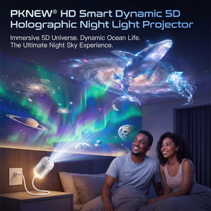 🌈PKNEW® NEXT-GEN SMART PROJECTION HD Smart Dynamic 5D Holographic Night Light Projector🌌