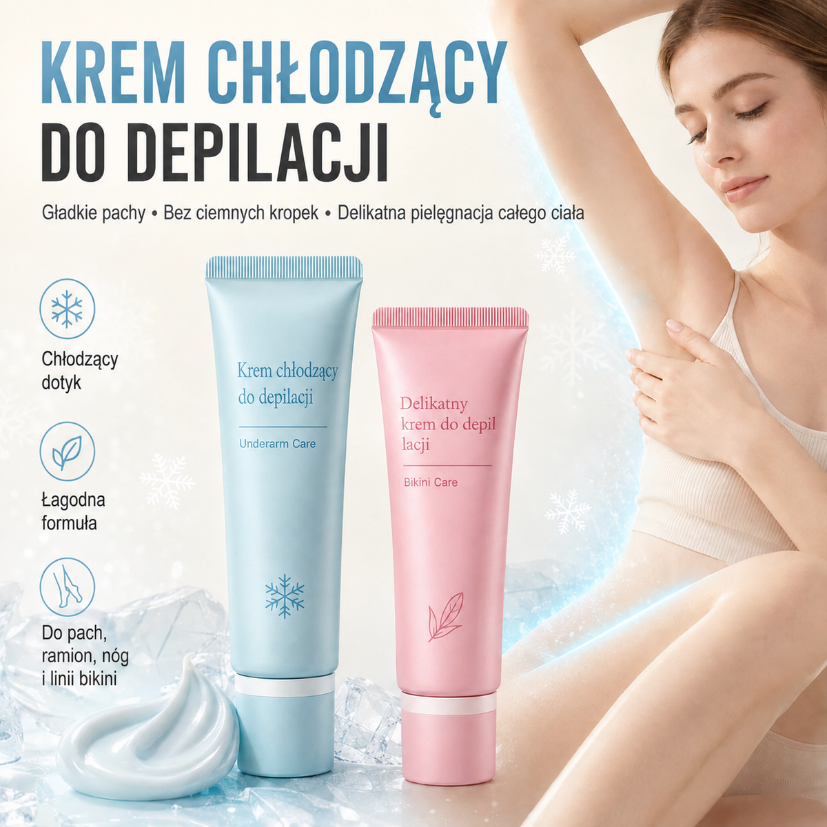 🌱Delikatny krem do bezbolesnego usuwania owłosienia🔥odpowiedni zarówno dla kobiet, jak i mężczyzn